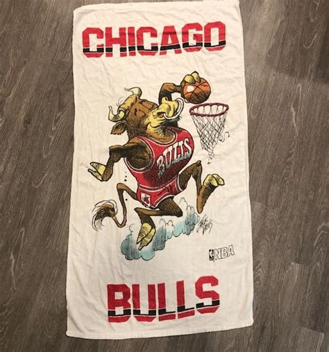 Other Vintage 90s Chicago Bulls Beach Towel Nba Grailed