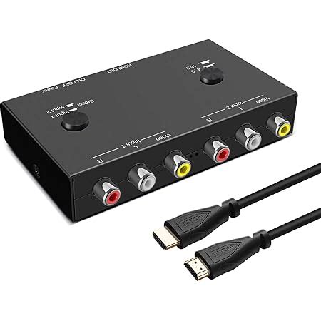 Amazon 2 Port AV To HDMI Converter Dual AV To HDMI Adapter RCA To