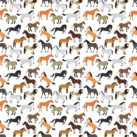 Cartoon Horse Seamless Pattern Stock Illustrations 13065 Cartoon