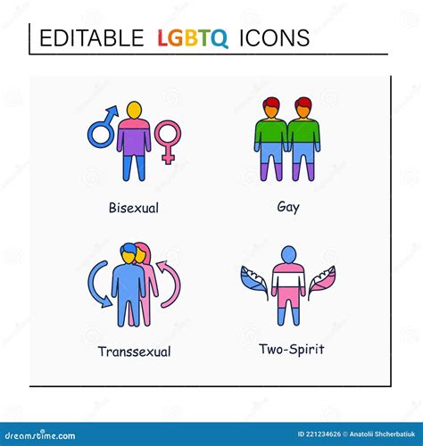 LGBTQ Collections Line Icons Stock Vector - Illustration of