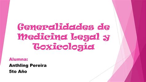 Generalidades de Medicina Legal y Toxicología Anthling Pereira uDocz