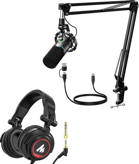 Amazon.com: MAONO Gaming Dynamic Podcast Equipment: Dynamic Mic and 3.5 ...