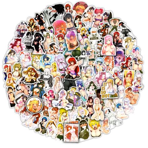 300 200 100PCS Sexy Waifu Hentai Beauty Stickers For Laptop Helmet Phone Case Decal Shopee