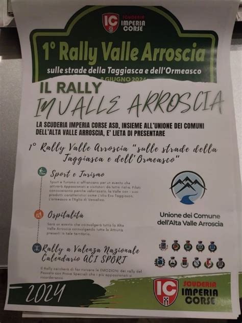 La Valle Arroscia Pronta Ad Ospitare Il Rally Rs Rallyslalome Oltre