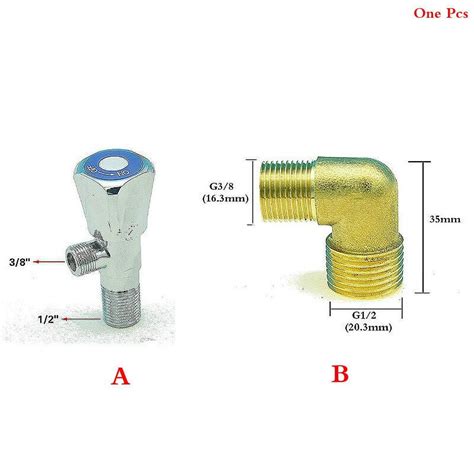 Stainless Steel Triangle Valve 1 2 To 3 8 Brass Adapter Fitting For Cold And Hot Water Control