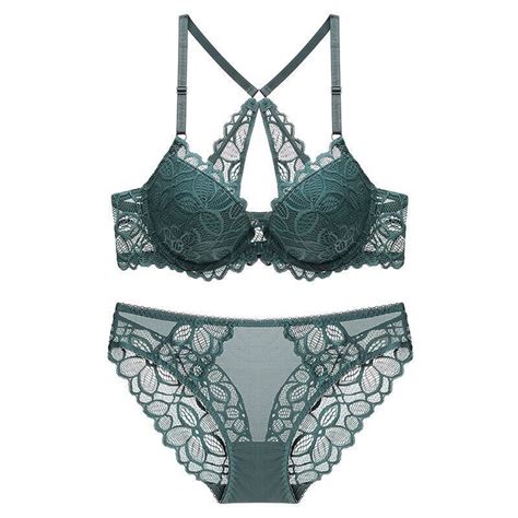 Generic Sexy Lace Lingerie Female Buckled Front And Shaped Back Small Breast Push Up Bra Red