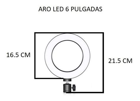 Aro Luz Led Cm Con Tono Regulable Y Doble Soporte Para Celular