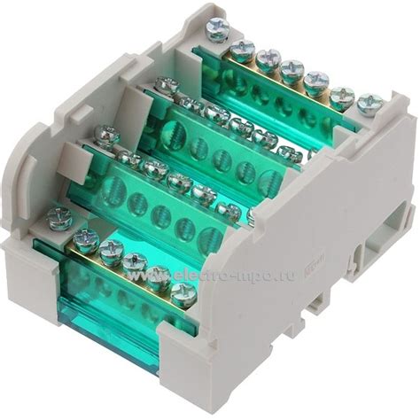 Купить шина нулевая на дин-рейку в корпусе шн103-4-07-100 100a dekraft ...