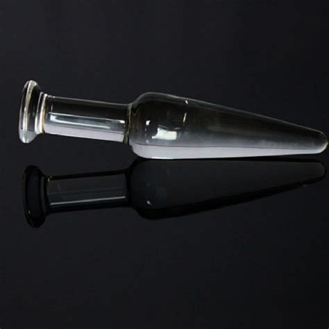 Transparent Crystal Glass Anal Plugs Sq Chastitygo