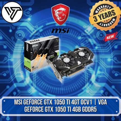 Promo Msi Geforce Gtx 1050 Ti 4Gt Ocv1 | Vga Geforce Gtx 1050 Ti 4Gb ...