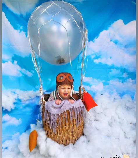 Hot Air Balloon Full Baby Photoshoot Set Everything Included Newborn Prop Etsy