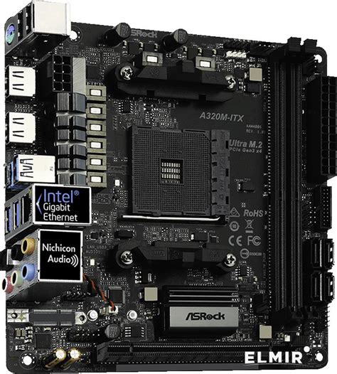 Материнская плата ASRock A320M-ITX s-AM4 A320 купить | Elmir - цена ...