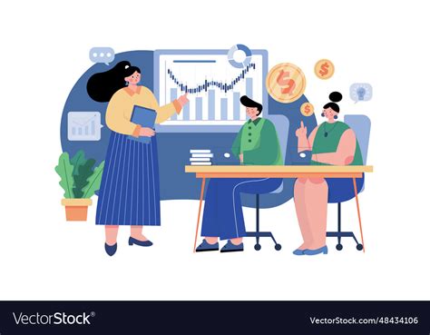 finance education concept  flat isolated vector image