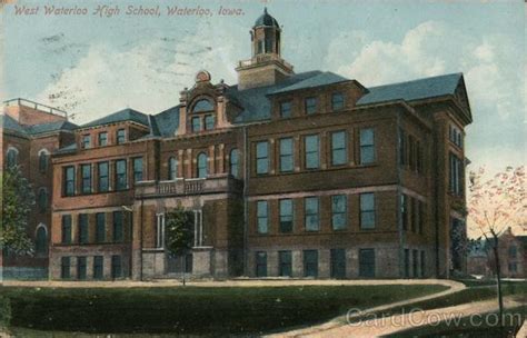 West Waterloo High School Iowa Postcard