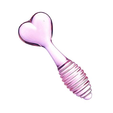 L Plug Anal de Vidro Formato de Coração Rosa Libb Sex Toys Importadora Atacado Sex