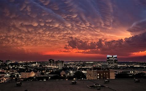 Tapety zachód słońca morze Miasto Pejzaż miejski noc niebo