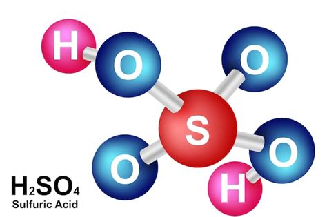 Premium Photo | Molecular formula of sulfuric acid