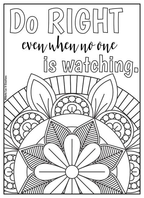 10 Mandala Motivational Coloring Pages 2 Etsy