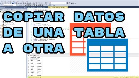 Copiar Datos De Una Tabla A Otra En Sql Server Youtube