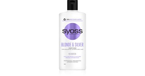 Syoss Blonde Silver Conditioner For Blonde And Grey Hair Notino Co Uk