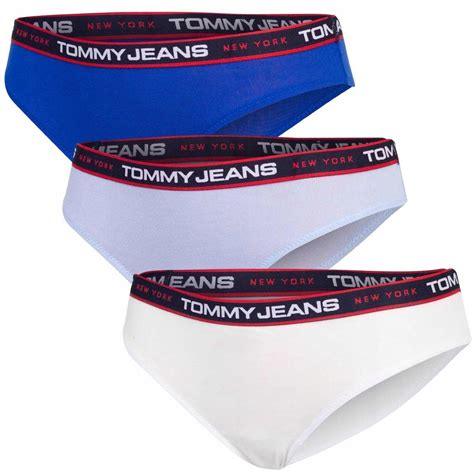 TOMMY HILFIGER BIKINI DAMSKIE MAJTKI P BIAŁE NIEBIESKIE KOBALTOWE r M oficjalne