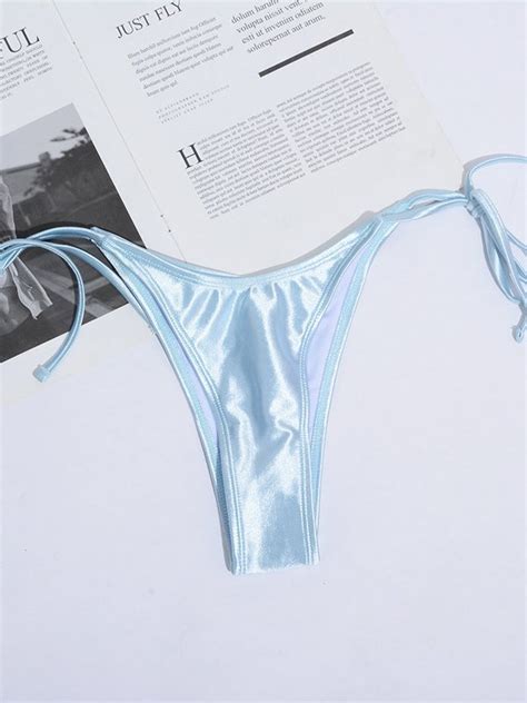 Emmiol Free Shipping Pudding Color Bikini Swimsuit Sky Blue M In Bikini Sets Online Store