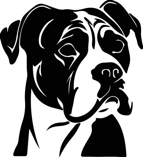 American Bulldog black silhouette 38488279 Vector Art at Vecteezy