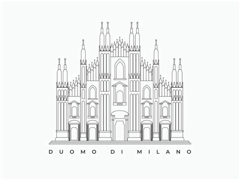 Duomo Di Milano Illustration High Detailed 46421794 Vector Art At Vecteezy