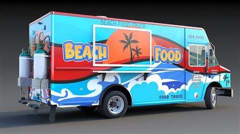 ArtStation - Food truck Step van | Game Assets