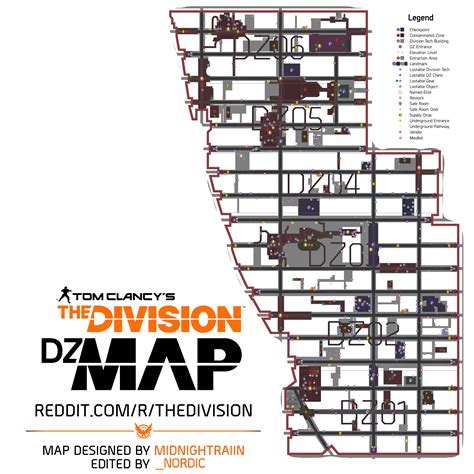 The Division The Most Detailed Dark Zone Map All Loot And Boss