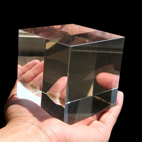 Optical Cube Prism Transparent Crystal Glass Decor Vicedeal