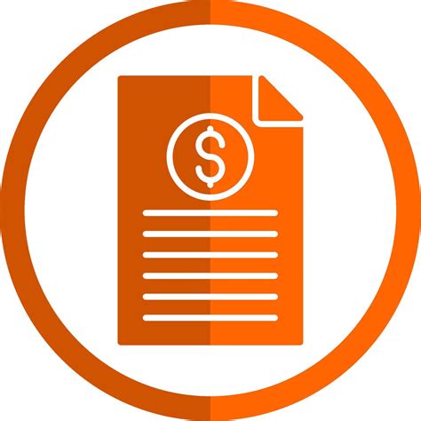 Invoice Glyph Orange Circle Icon 42755235 Vector Art At Vecteezy