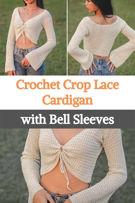 Crochet Crop Lace Cardigan With Bell Sleeves Artofit