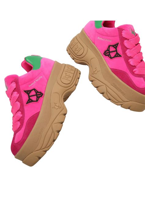 Naked Wolfe Warrior Platform Sneaker In Black Leather Smart Closet