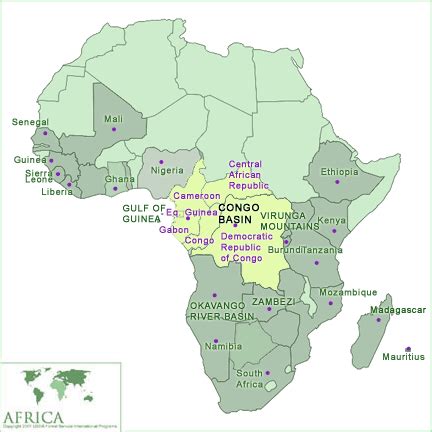 Congo Basin Africa Map | Map Of Africa