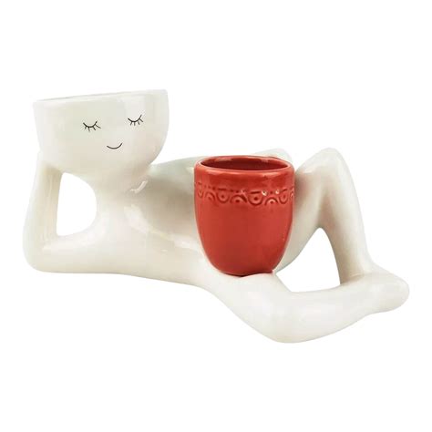 Multicolor Funny Plant Pots, Cute Portable Lazy Little Figure Funny