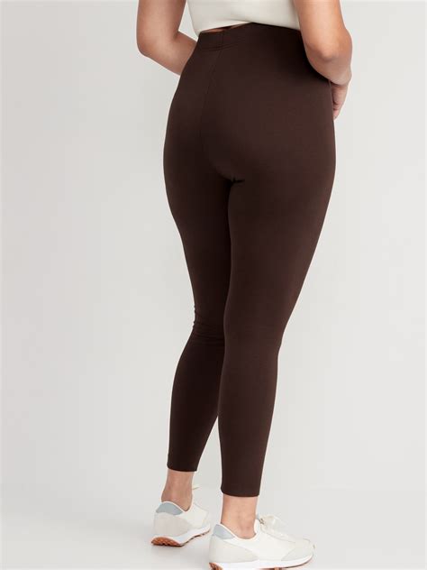 High Waisted Jersey Ankle Leggings For Women Old Navy