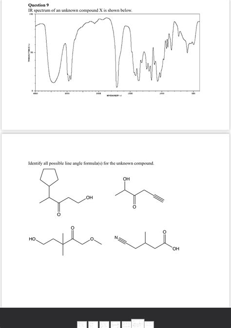 Solved Question Ir Spectrum Of An Unknown Compound X Is Chegg