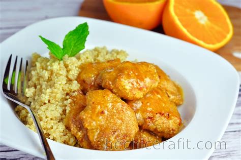 Pechugas De Pollo En Salsa De Naranja Con Quinua Hechicerafit