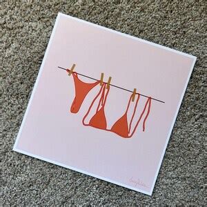 Peach Bikini Beach Bum Print X Semigloss Cardstock Etsy