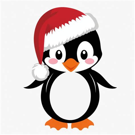 10 Christmas Penguins Clip Art Set Of Penguins Holiday Penguins
