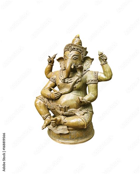 Ganesha Statue isolated on white background Stock Photo | Adobe Stock