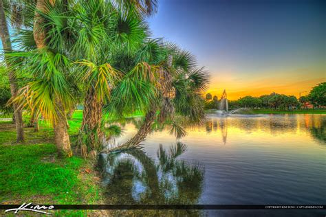 Pembroke Pines Florida Campus Lake Sunset | HDR Photography by Captain Kimo