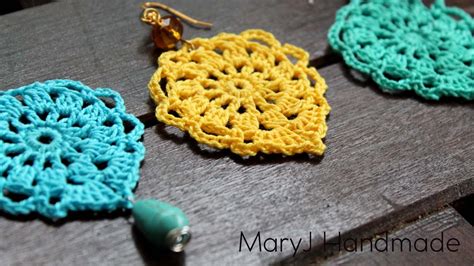 Nice And Easy Crochet Earrings Aqua Youtube