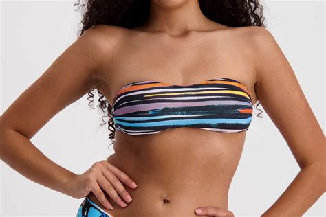 Moontide Swimwear Floral Canvas Reversible Bandea Bikini Top