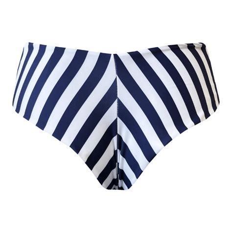 Biquíni Hot Pants Asa Delta Listras Azul Navy Biquíni Moda Praia Marétoa