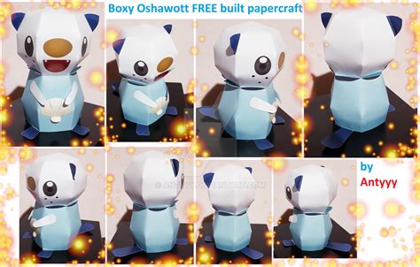 Oshawott Simple Version Free Built Papercraft By Antyyy On Deviantart