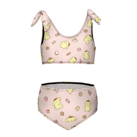 Pompompurin Girls Swimwear Beach Sport Bikini Bathing Suit 2 Piece Swimsuits Walmart