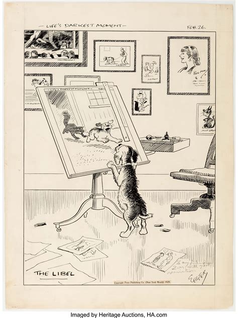 H. T. Webster Life's Darkest Moment Daily Comic Strip Original Art