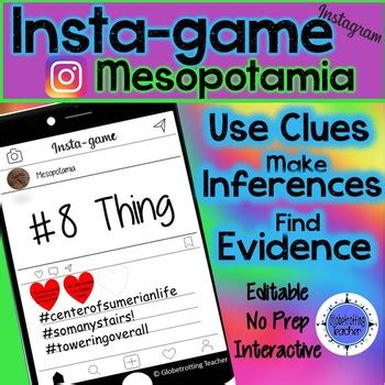 Mesopotamia Activity Instagram Editable Insta Game By Globetrotting